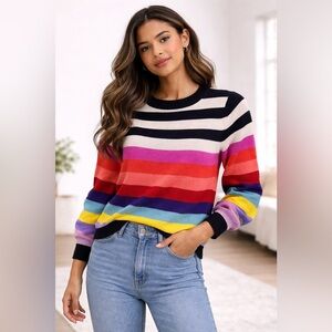 GAP Rainbow Stripe Sweater – Size XS